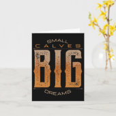 Leg Day Small Calves Big Dreams Funny Workout Gym Karte (Gelbe Blume)
