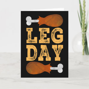 Leg Day Thanksgiving-Kostüm Gym Pilger Glücklicher Karte
