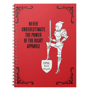 "Leg die komplette Rüstung an" Notizbuch Notizblock