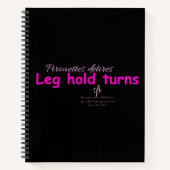 Leg Hold dreht sich schwarz und rosa Notizblock (Vorderseite)