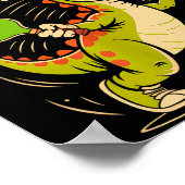 Leg nicht mit Dinkasaurus Pickleball an Poster (Ecke)