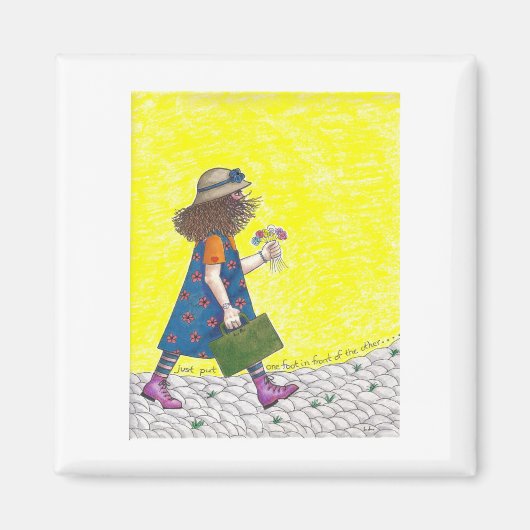 Leg nur einen Fuß vor den anderen Magnet (Vorne)