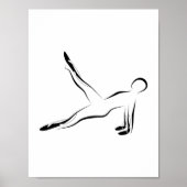 Leg Pull Pilates Pose Abstrakt Pilates Poster (Vorne)