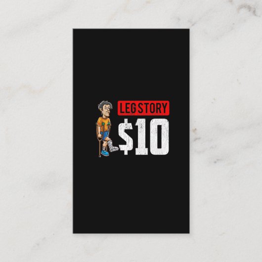 Leg Story Bone Gut Erholung Operation Visitenkarte (Vorderseite)