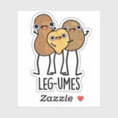 Leg-umes Funny Legume Pun Aufkleber (Blatt)