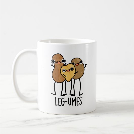 Leg-umes Funny Legume Pun Kaffeetasse (Links)