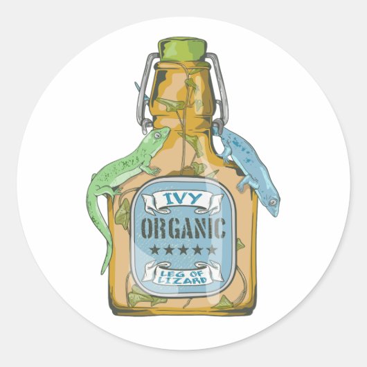 Leg von Lizard Macbeth Hexen Zauber Runder Aufkleber (Vorderseite)