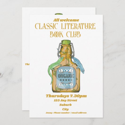 Leg von lizard Shakespeare Macbeth Ankündigung (Vorne/Hinten)