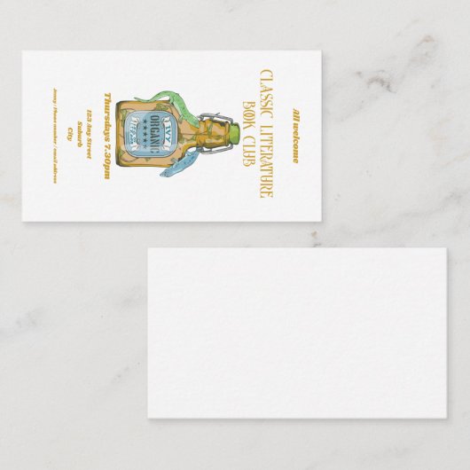 Leg von lizard Shakespeare Macbeth Visitenkarte (Vorne/Hinten)