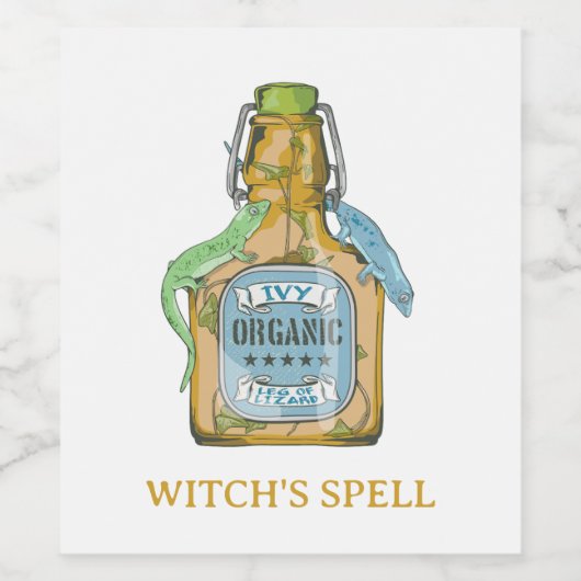 Leg von lizard Shakespeare Macbeth Weinetikett (Einzelnes Label)