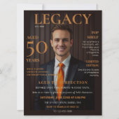 Legacy Birthday Design for Ihm - Whiskey Label Einladung (Vorderseite)