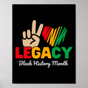 Legacy Black History Month Afroamerikaner Schwarz Poster