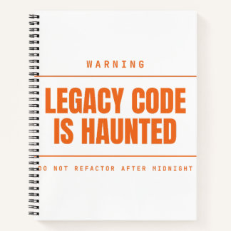 Legacy-Code ist lustig verflucht Funny Programmer Notizblock