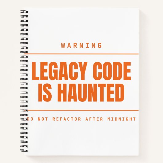 Legacy-Code ist lustig verflucht Funny Programmer Notizblock (Vorderseite)