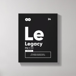 Legacy-Definition | Motivierend Kostenvoranschlags Leinwanddruck