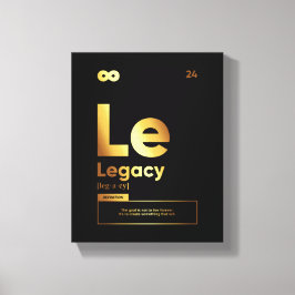 Legacy-Definition | Motivierend Kostenvoranschlags Leinwanddruck