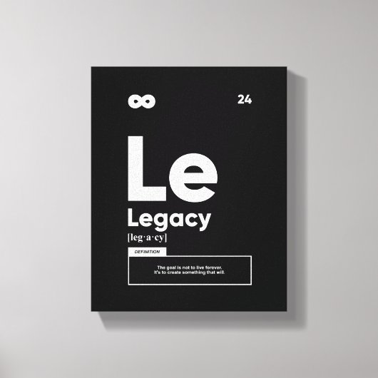 Legacy-Definition | Motivierend Leinwand Wall Art (Vorderseite)