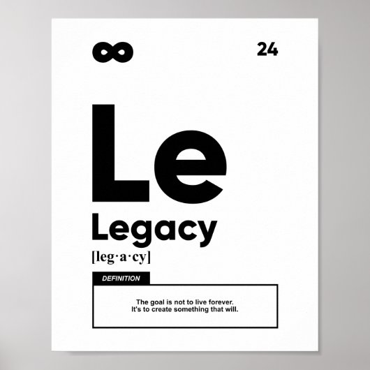 Legacy-Definition | Motivierend Poster (Vorne)