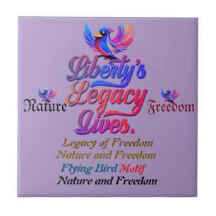 Legacy Lives - Elegantes Vogeldesign - Fliese