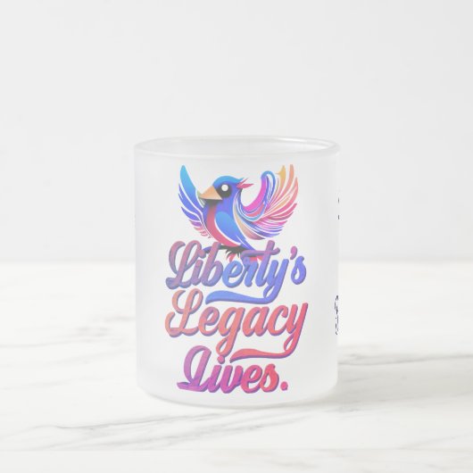 Legacy Lives - Elegantes Vogeldesign - Mattglastasse (Mittel)