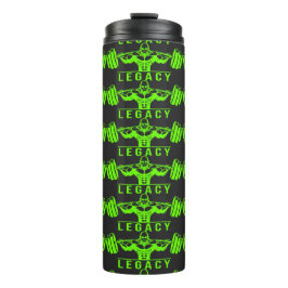 Legacy Minimalist Gym Design – Neon Grün Fitness  Thermosbecher