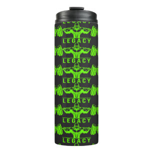 Legacy Minimalist Gym Design – Neon Grün Fitness  Thermosbecher