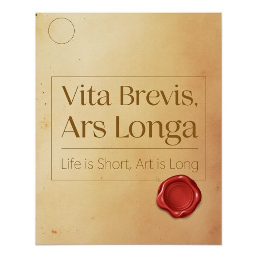 Legacy Motivational Quote - Latin Poster Art (Vorderseite)