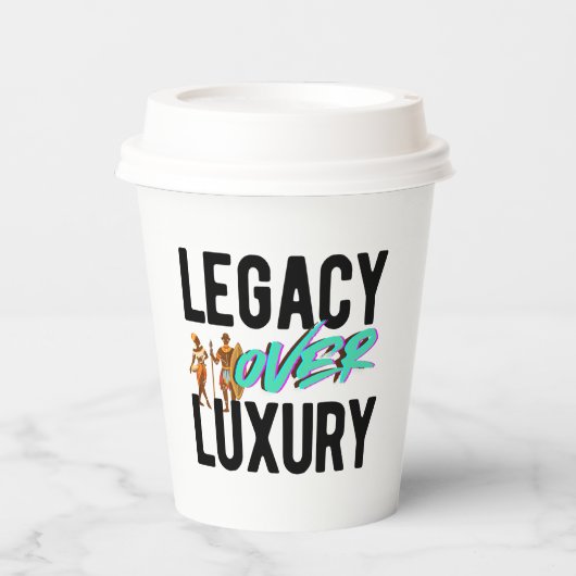 Legacy Über Luxus | Pappbecher (Vorderseite)