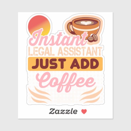 Legal Assistant Coffee Sticker Funny (Blatt)