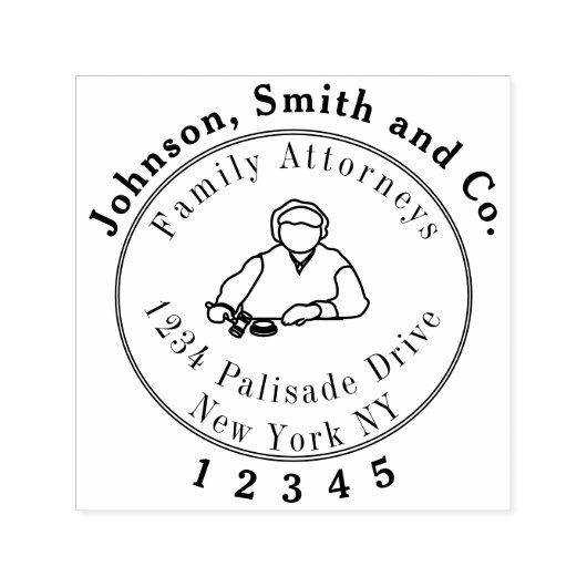 Legal, Attorey, Briefmarke des Rechtsanwalts mit t Permastempel (Design)