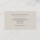 Legal Law Office Firm Attorney  Visitenkarte (Rückseite)