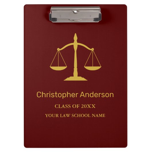 Legal Professional Graduation Klemmbrett (Vorderseite)