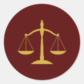 Legal Professional Graduation Party Runder Aufkleber (Vorderseite)