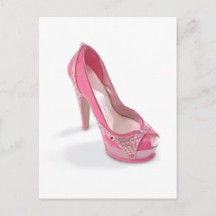 legal rosa Schuhe Postkarte