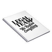 Legal Team – We Redline Everything Notizblock (Rechte Seite)
