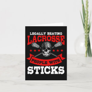 Legale Besiegung von Personen mit Sticks Lacrosse Karte