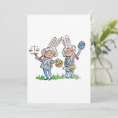 Legale Bunnies Einladung (Stehend Vorderseite)