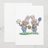 Legale Bunnies Einladung (Vorne/Hinten)