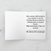 Legale Vertrags-Geburtstags-Karte Karte (Innenseite)