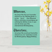 Legale Vertrags-Geburtstags-Karte Karte (Gelbe Blume)