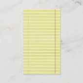 Legaler Notizblock Visitenkarte (Rückseite)