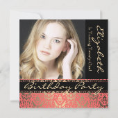 Legales und blondes elegantes und lustiges einladung (Rückseite)