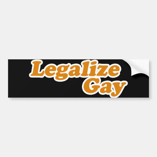 Legalisation Gay Autoaufkleber (Vorne)