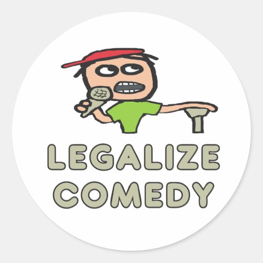 Legalisieren der Comedy Runder Aufkleber (Vorderseite)