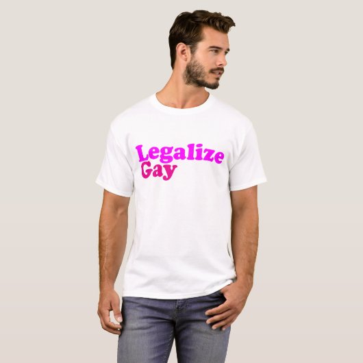 legalisieren Sie homosexuelle rosa Magenta T-Shirt (Vorne ganz)