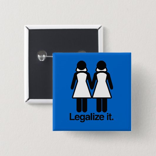 LEGALISIEREN SIE LESBISCHE HOCHZEITEN BUTTON (Vorne & Hinten)