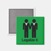 LEGALISIEREN VON GAY WEDDINGS MAGNET (Vorderseite/Rückseite)