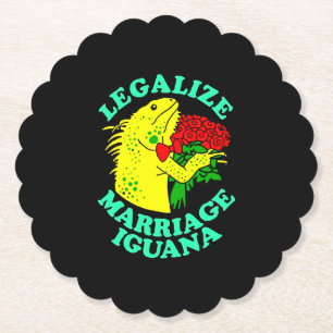 Legalisierung der Ehe Iguana Untersetzer