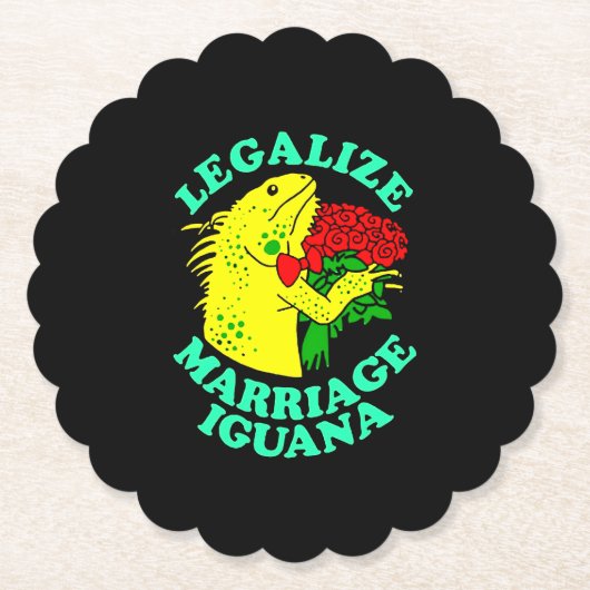 Legalisierung der Ehe Iguana Untersetzer (Vorderseite)