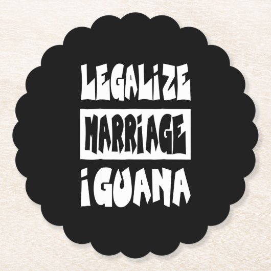 Legalisierung der Ehe Iguana Untersetzer (Vorderseite)